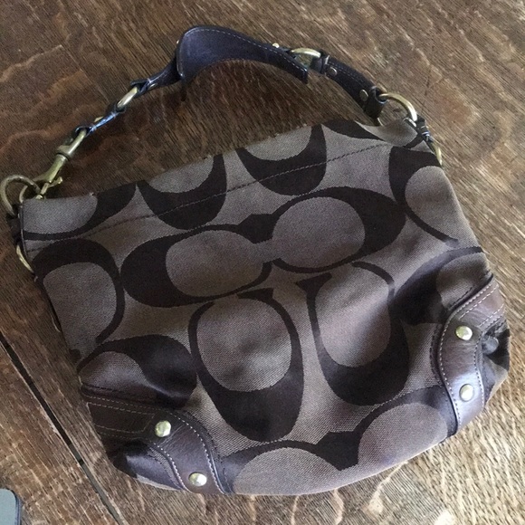 Coach Brown Signature Canvas Carly Bag #10619 - Picture 2 of 6